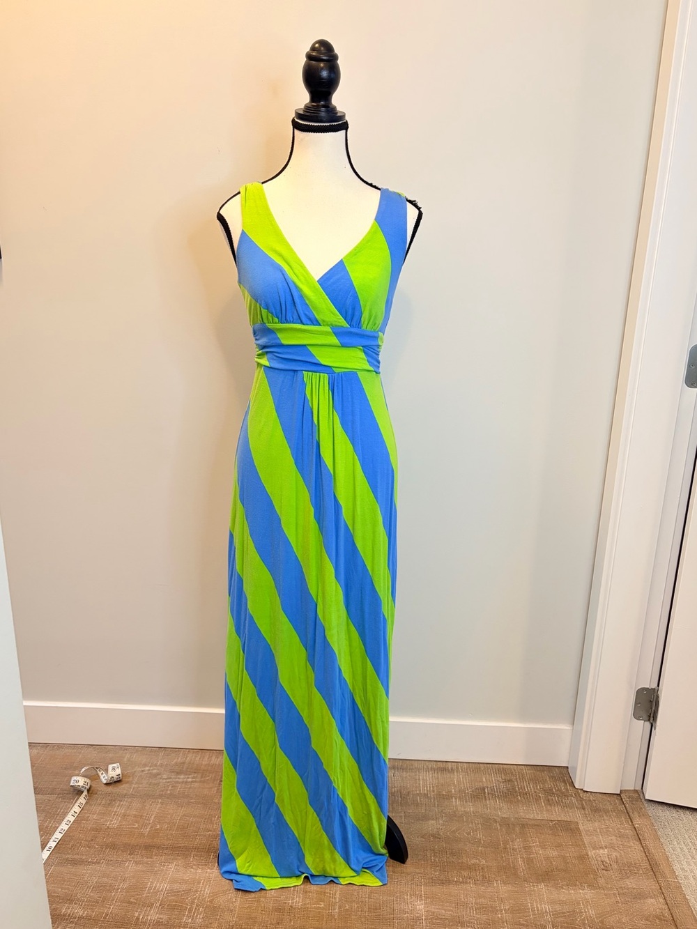 Lilly Pulitzer Striped Maxi Dress Blue & Green. Size Small.